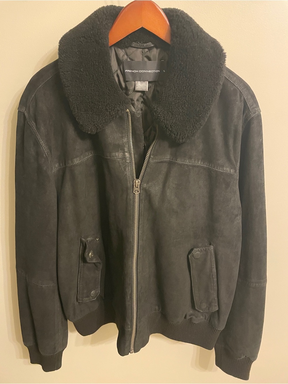 French Connection Suede Shearling Jacket
